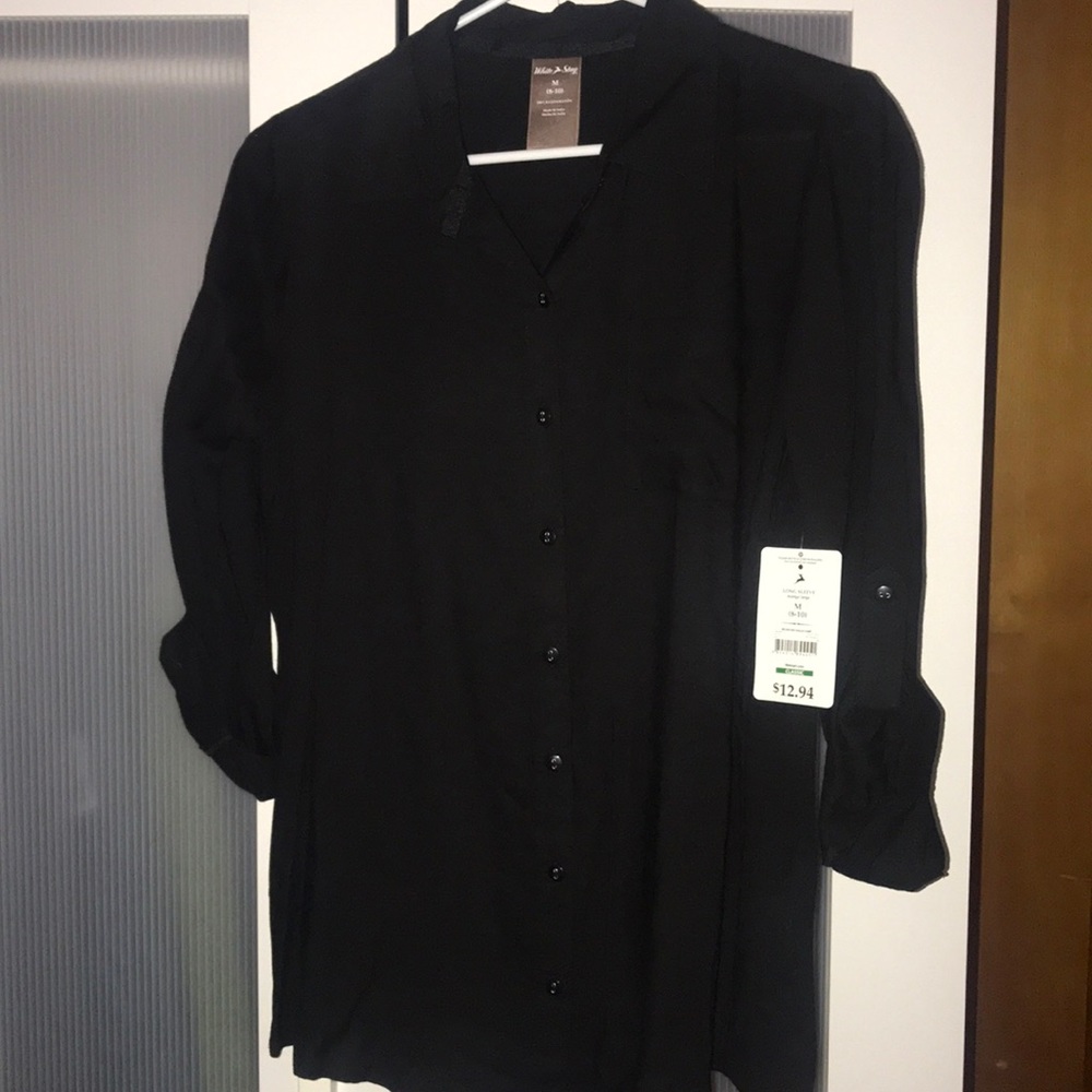 Black button up blouse